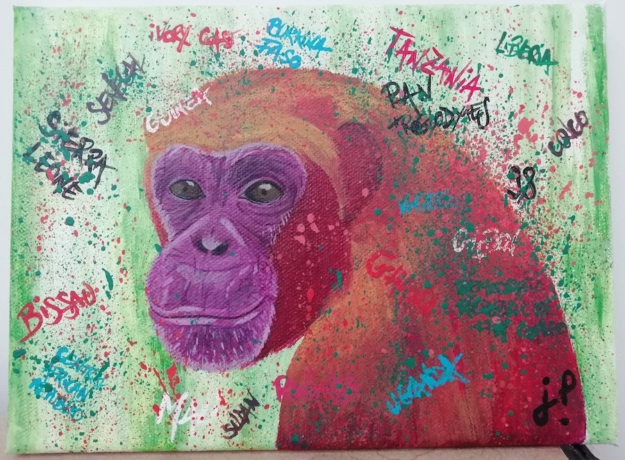 tableau chimpanzee