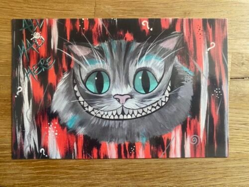 carte postale chat tim burton